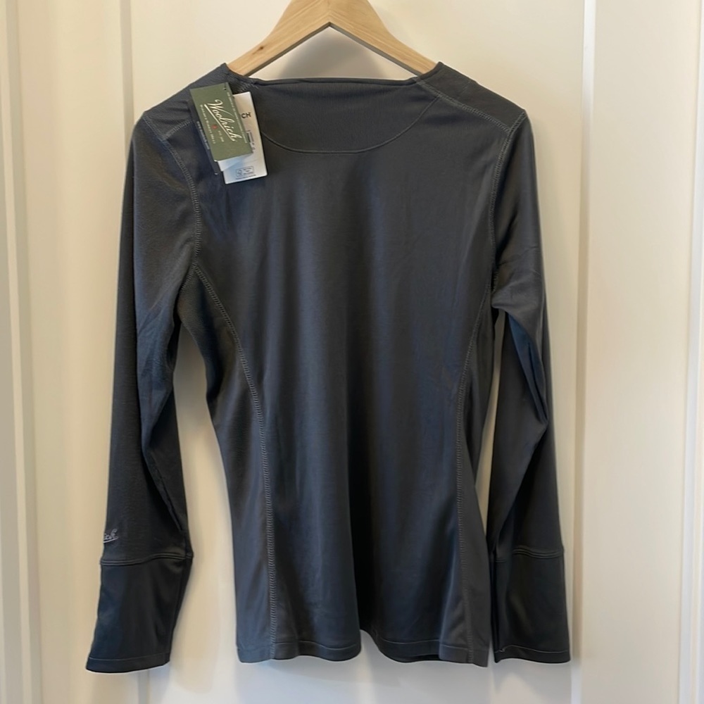 SzM Woolrich Long Sleeve Slim Fit Charcoal Grey Performance Shirt NWT - Picture 2 of 8